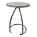 Table d'appoint chrome taupe