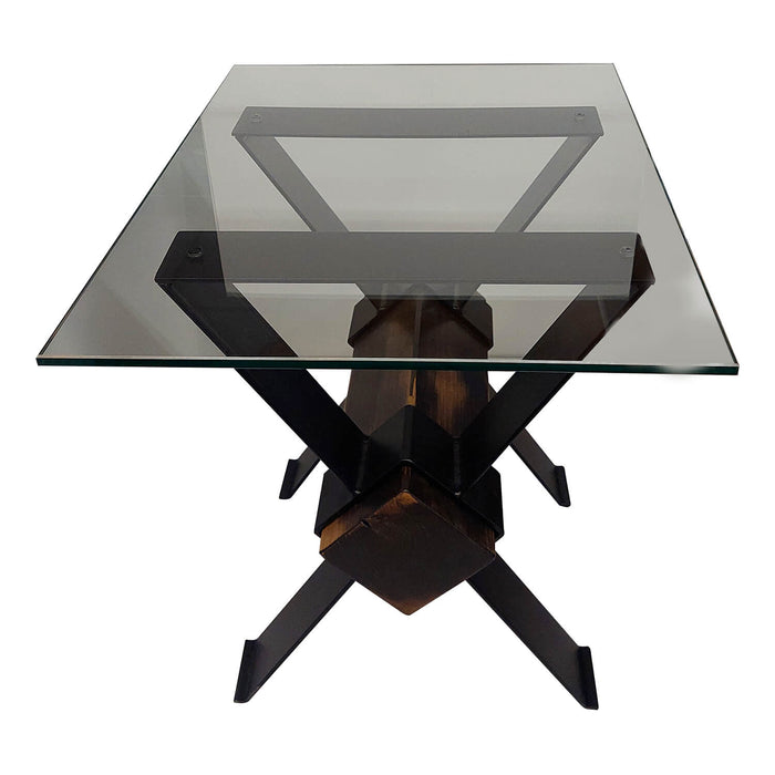 Table de bout rectangle avec poutre