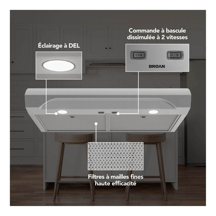 Hotte sous-armoire 30"