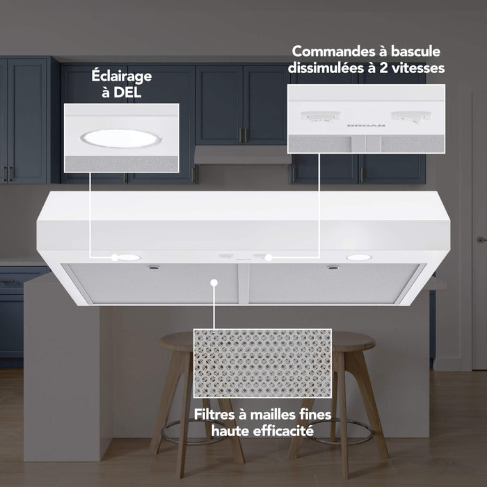 Hotte sous armoire 30"