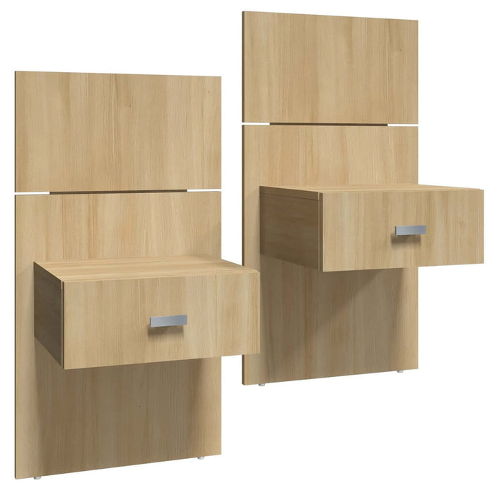 Ensemble de deux tables de nuit murale