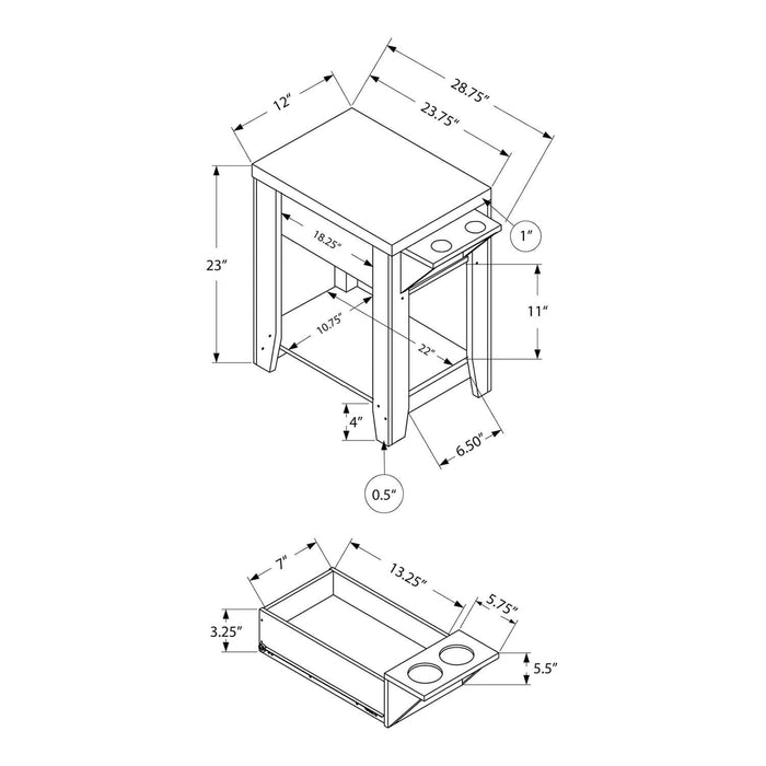 Table d'appoint 23" h